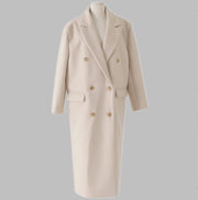 Ultra Long High-end Gray Front Shoulder Thick Tall Coat