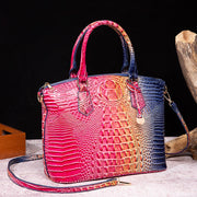 Women's Retro Crocodile Pattern Portable Messenger Bag