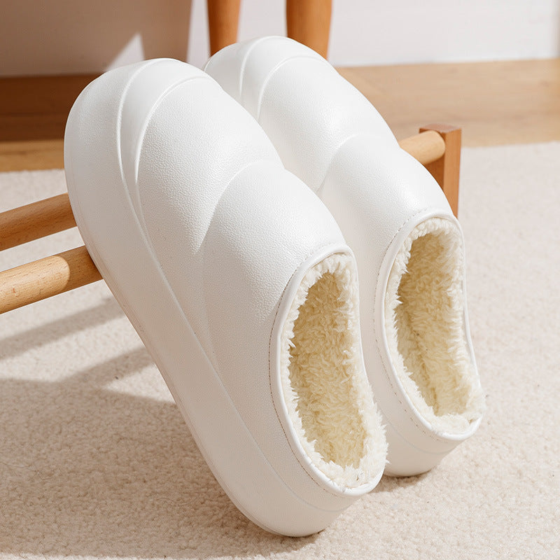 Anti-slip Thick-soled Cotton Slippers For Men And Women