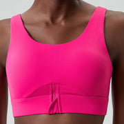 Women's Zipper Workout Yoga Bra