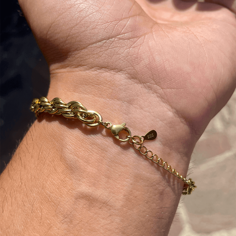 Bracciale Uomo - Corda Oro