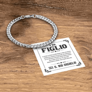 Bracciale Cubano A mio Figlio - Sei il mio Orgoglio.