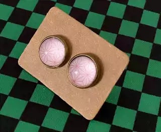 Simple Exquisite Button Stud Earrings Round Hexagonal