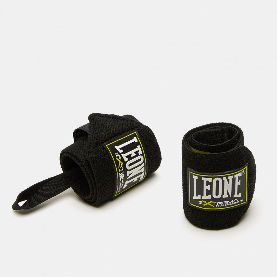 Leone polsiera per sollevamento pesi AB706 nero