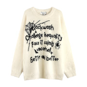 Spider Web Jacquard Sweater For Men