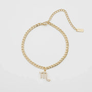 Simple Micro Inlaid Zircon Chain Constellation Anklet