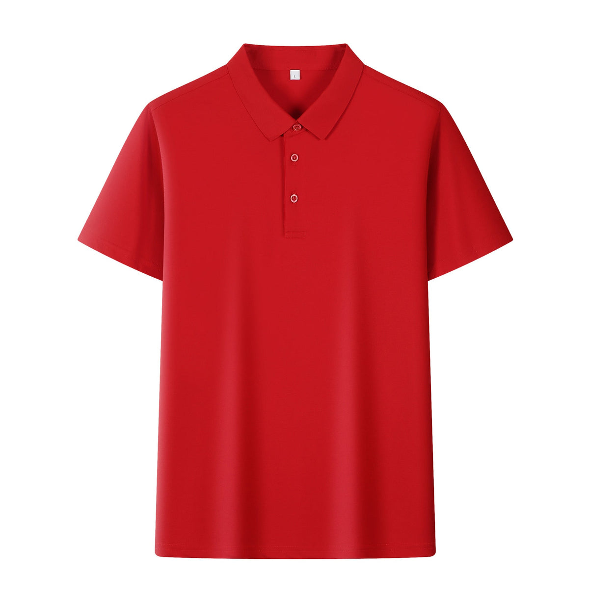 Ice Silk Seamless Polo Shirt Men's Cool Light Luxury Short Sleeve