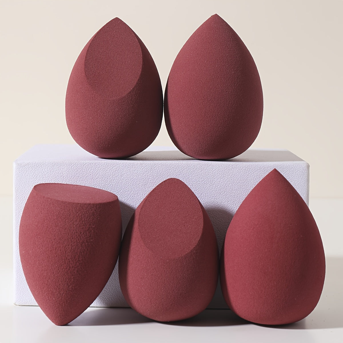 5pcs Flawless Makeup Sponges Blender Set - Perfect for Blending Foundation, Liquid, Cream, and Powder - 5 Puffs Included