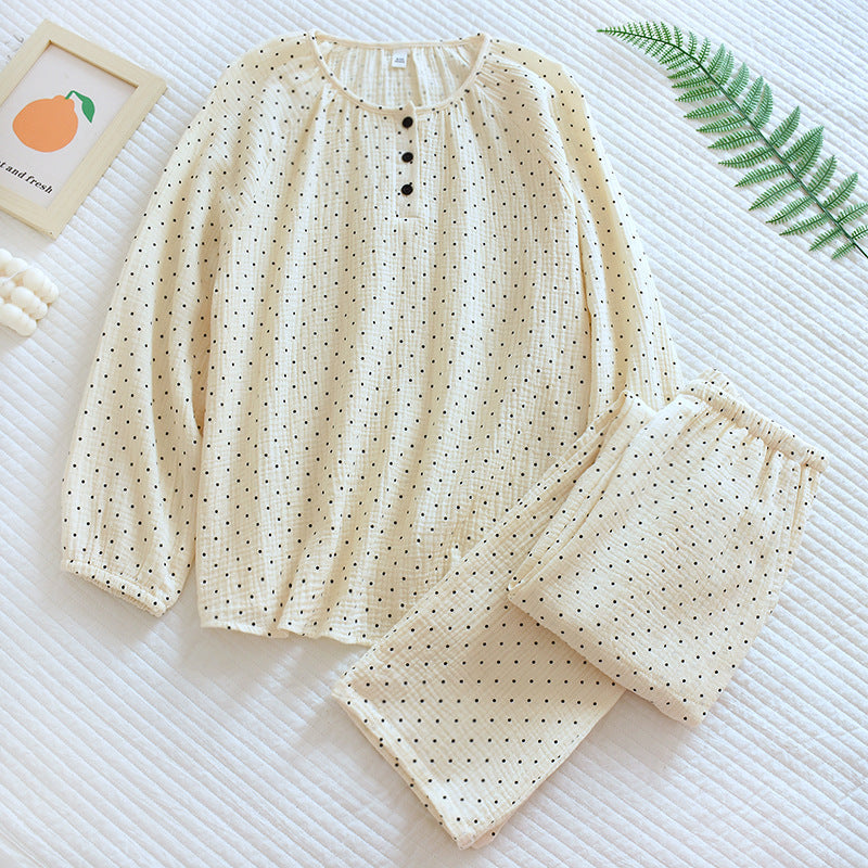 Round Neck Home Sleeping Clothes Thin Suit