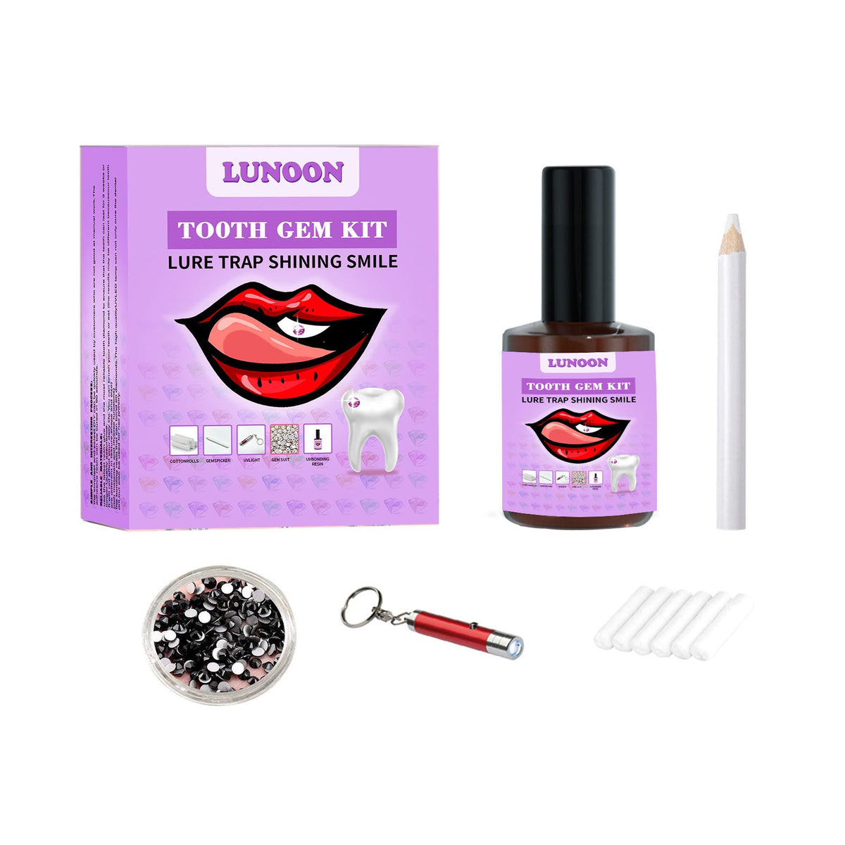 Multicolor Teeth Gem Suit Easy To Disassemble