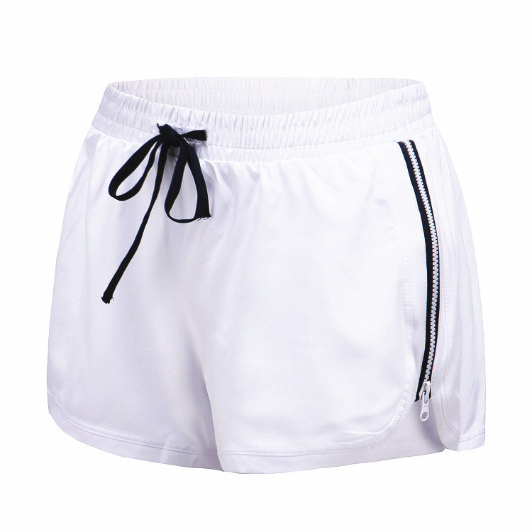 Original 2021 new double deck professional training, running shorts, side zipper sweating, quick drying, yoga shorts