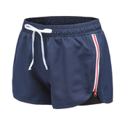 Original 2021 new double deck professional training, running shorts, side zipper sweating, quick drying, yoga shorts