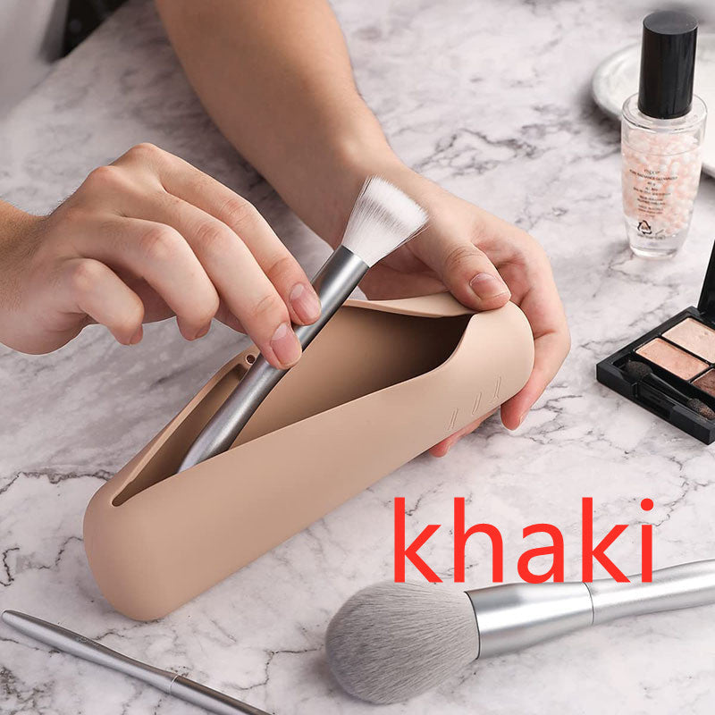 Silicone Makeup Brush Tool Storage Bag Magnetic Protective Cover