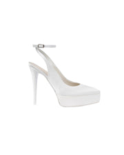 DECOLLETE SLINGBACK AVORIO CON CINTURINO