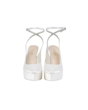 DECOLLETE SLINGBACK AVORIO CON CINTURINO