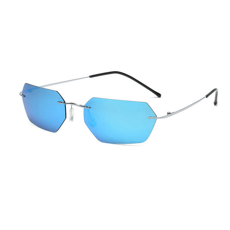 Frameless Polygon Polarized Sunglasses For Driving