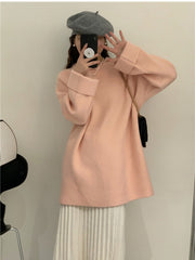 Medium Length Loose Thick Pullover Soft Glutinous Bottoming Sweater