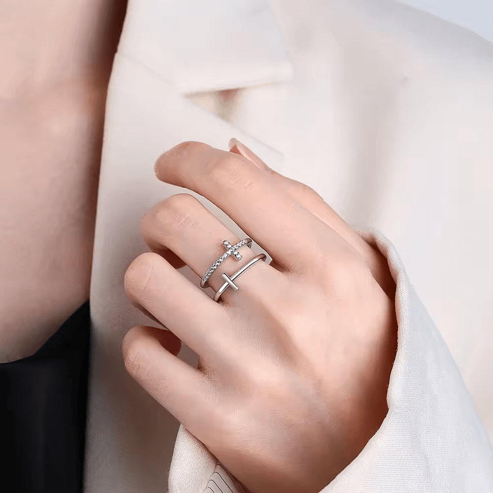 Anello da Donna in Argento Sterling 925 - Croce