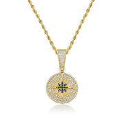 Compass Pendant Full Zircon Hip Hop