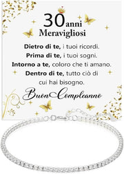 Bracciale Tennis Bianco - 30 anni.