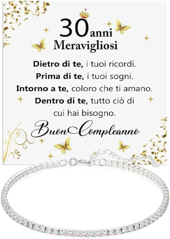 Bracciale Tennis Bianco - 30 anni.