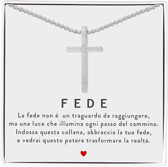 Collana Croce Argento - Fede.