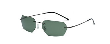 Frameless Polygon Polarized Sunglasses For Driving