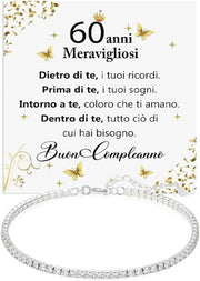 Bracciale Tennis Bianco - 60 anni.