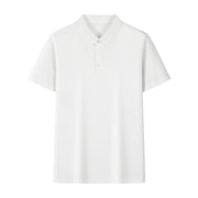 Ice Silk Seamless Polo Shirt Men's Cool Light Luxury Short Sleeve