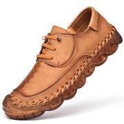 Casual Pumps British Retro Outdoor Soft Surface Hand-stitched Leather Shoes