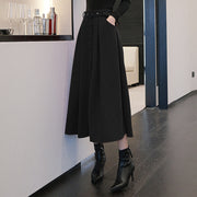 Woolen Pleats Umbrella Skirt