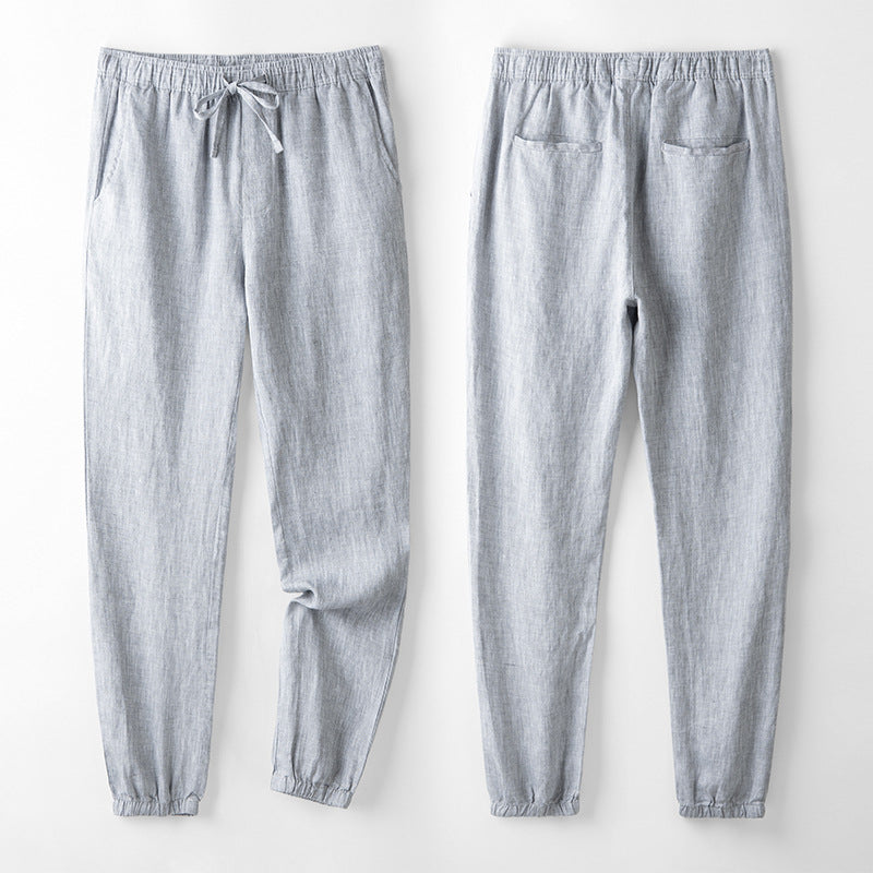 Pantaloni casual da uomo in lino