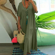 Irregular Multi-color Plus Size Large Swing Dress