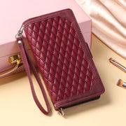 Crossbody Plaid Multi-functional Zipper Bag Mobile Phone Case