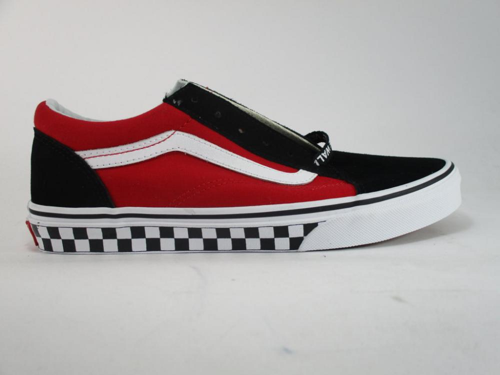 Vans scarpa sneakers da ragazzi Old Skool VN0A38HBVI71 nero-rosso-bianco