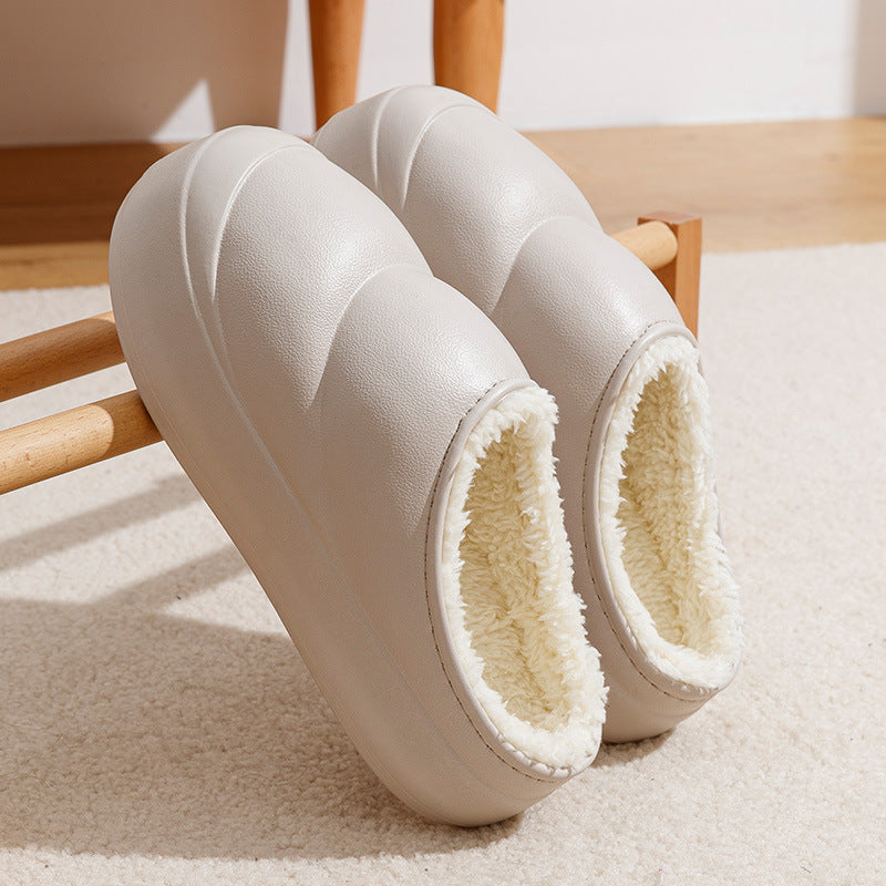 Anti-slip Thick-soled Cotton Slippers For Men And Women