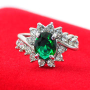Popular explosion models zircon ring oval ruby diamond engagement ring