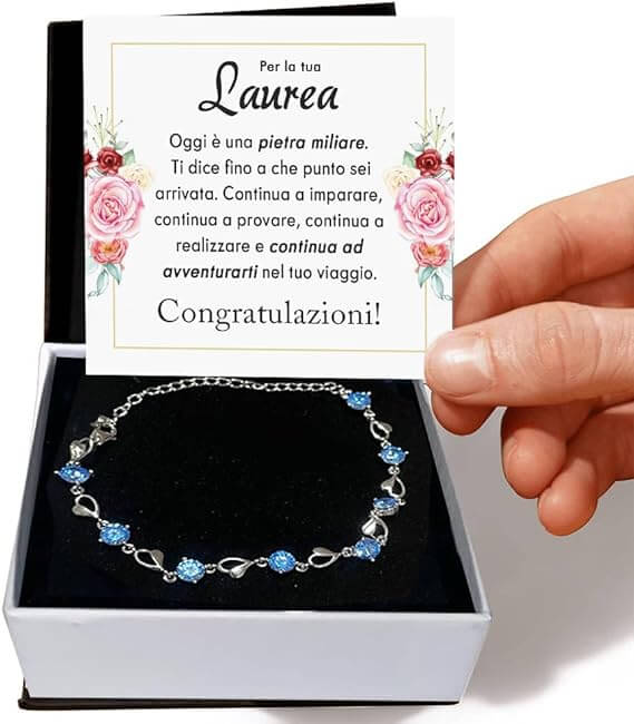 Bracciale Pietre Blu - Laurea