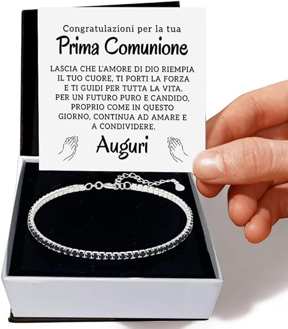 Bracciale Tennis Nero - Prima Comunione