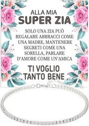 Bracciale Tennis Bianco - Super Zia