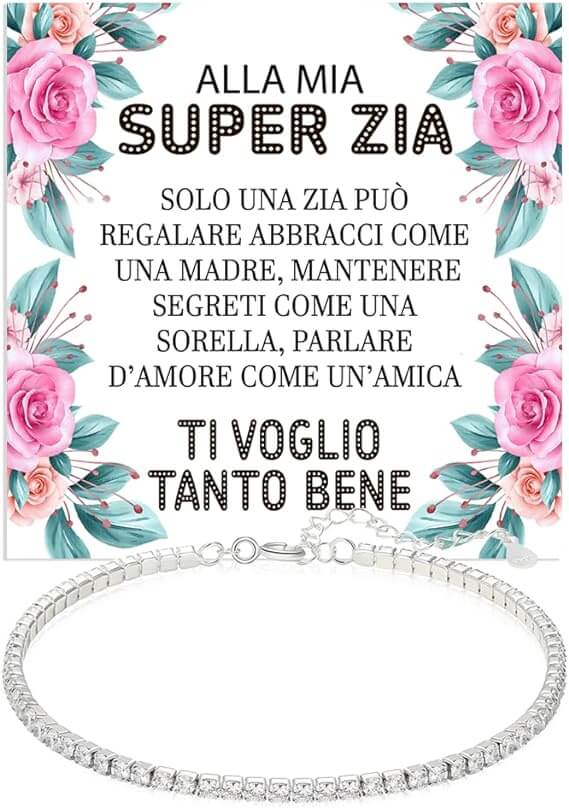 Bracciale Tennis Bianco - Super Zia