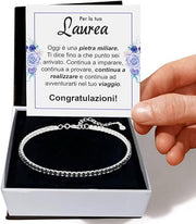Bracciale Tennis Nero - Laurea