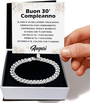 Bracciale Cubano Compleanno - 30 anni