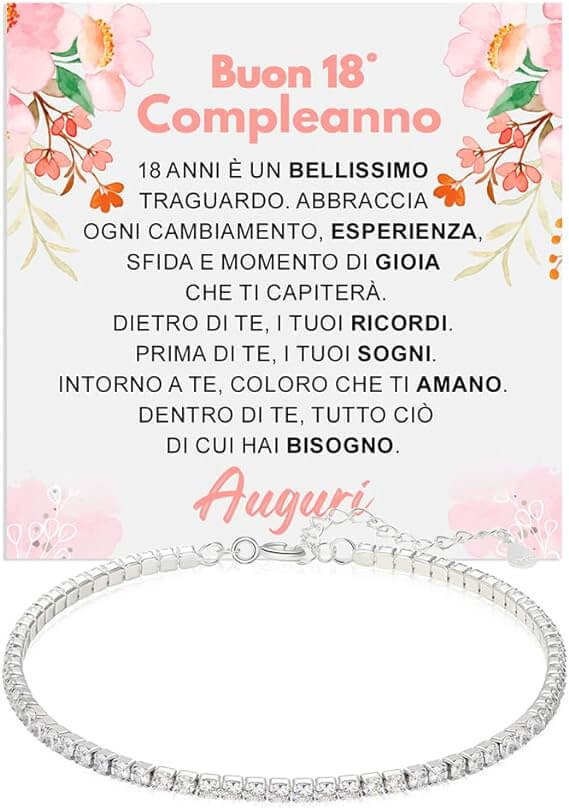 Bracciale Tennis Bianco - 18 anni
