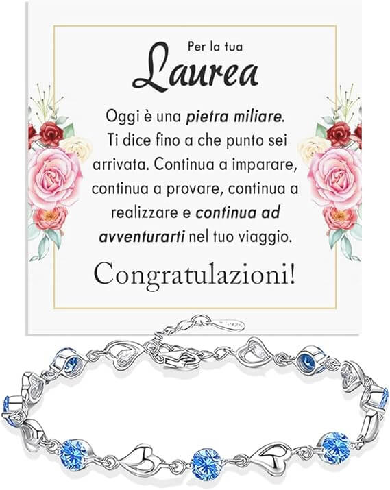 Bracciale Pietre Blu - Laurea