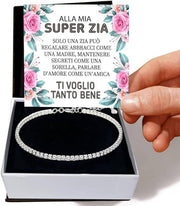Bracciale Tennis Bianco - Super Zia