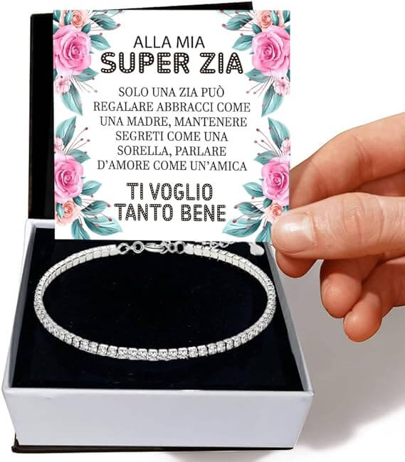 Bracciale Tennis Bianco - Super Zia