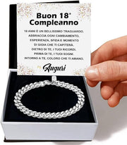 Bracciale Cubano Compleanno - 18 anni