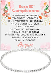 Bracciale Tennis Bianco - 50 anni