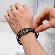 Bracciale Pelle Intrecciata - Pinguino